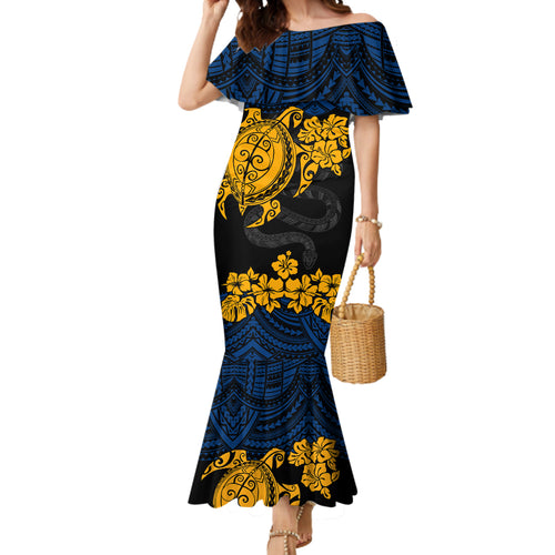 custom-parra-eels-rugby-mermaid-dress-hibiscus-and-turtle-with-polynesian-pattern