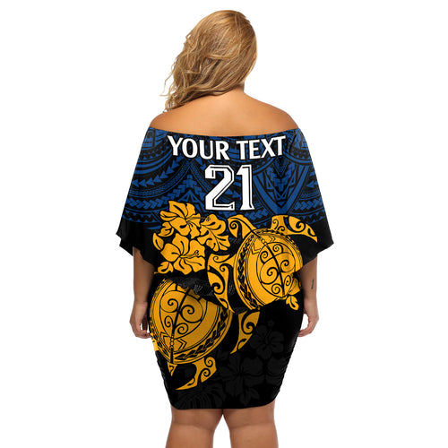 custom-parra-eels-rugby-off-shoulder-short-dress-hibiscus-and-turtle-with-polynesian-pattern