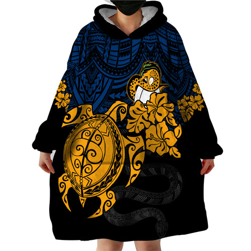 custom-parra-eels-rugby-wearable-blanket-hoodie-hibiscus-and-turtle-with-polynesian-pattern