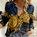 custom-parra-eels-rugby-women-casual-shirt-hibiscus-and-turtle-with-polynesian-pattern