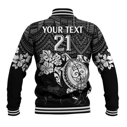 custom-panthers-rugby-baseball-jacket-penrith-hibiscus-and-turtle-with-polynesian-pattern
