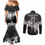 custom-panthers-rugby-couples-matching-mermaid-dress-and-long-sleeve-button-shirt-penrith-hibiscus-and-turtle-with-polynesian-pattern