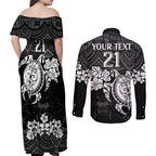 custom-panthers-rugby-couples-matching-off-shoulder-maxi-dress-and-long-sleeve-button-shirt-penrith-hibiscus-and-turtle-with-polynesian-pattern