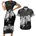 custom-panthers-rugby-couples-matching-short-sleeve-bodycon-dress-and-hawaiian-shirt-penrith-hibiscus-and-turtle-with-polynesian-pattern