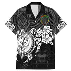 custom-panthers-rugby-family-matching-mermaid-dress-and-hawaiian-shirt-penrith-hibiscus-and-turtle-with-polynesian-pattern