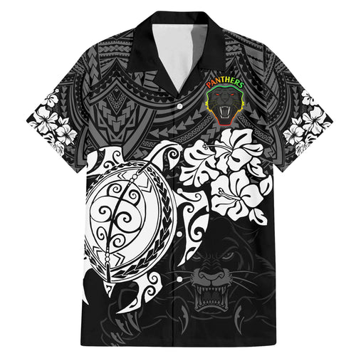 custom-panthers-rugby-family-matching-mermaid-dress-and-hawaiian-shirt-penrith-hibiscus-and-turtle-with-polynesian-pattern
