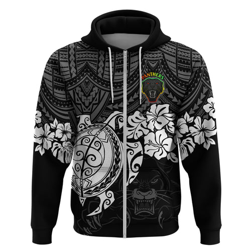 custom-panthers-rugby-hoodie-penrith-hibiscus-and-turtle-with-polynesian-pattern