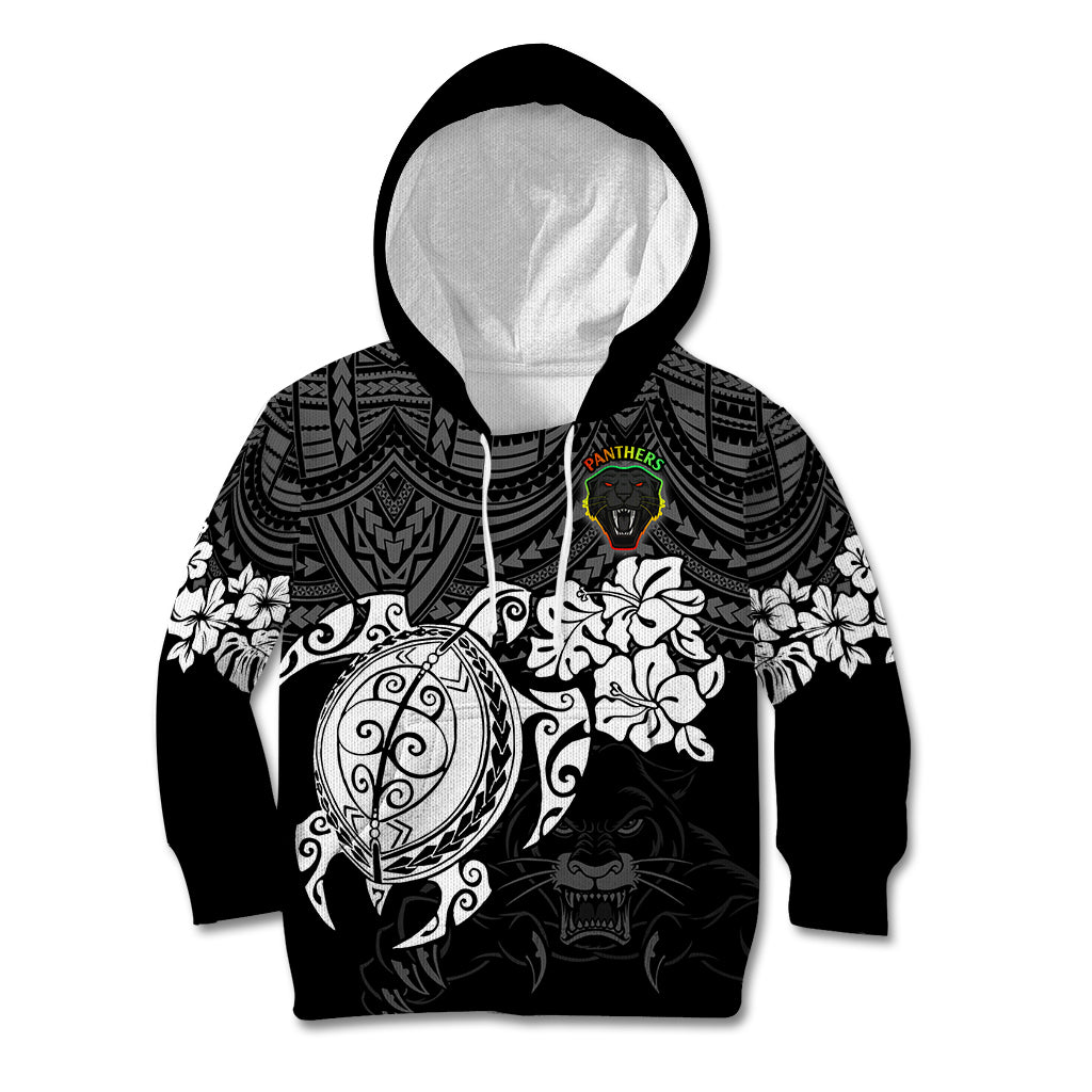 custom-panthers-rugby-kid-hoodie-penrith-hibiscus-and-turtle-with-polynesian-pattern