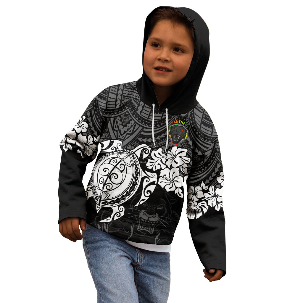 custom-panthers-rugby-kid-hoodie-penrith-hibiscus-and-turtle-with-polynesian-pattern