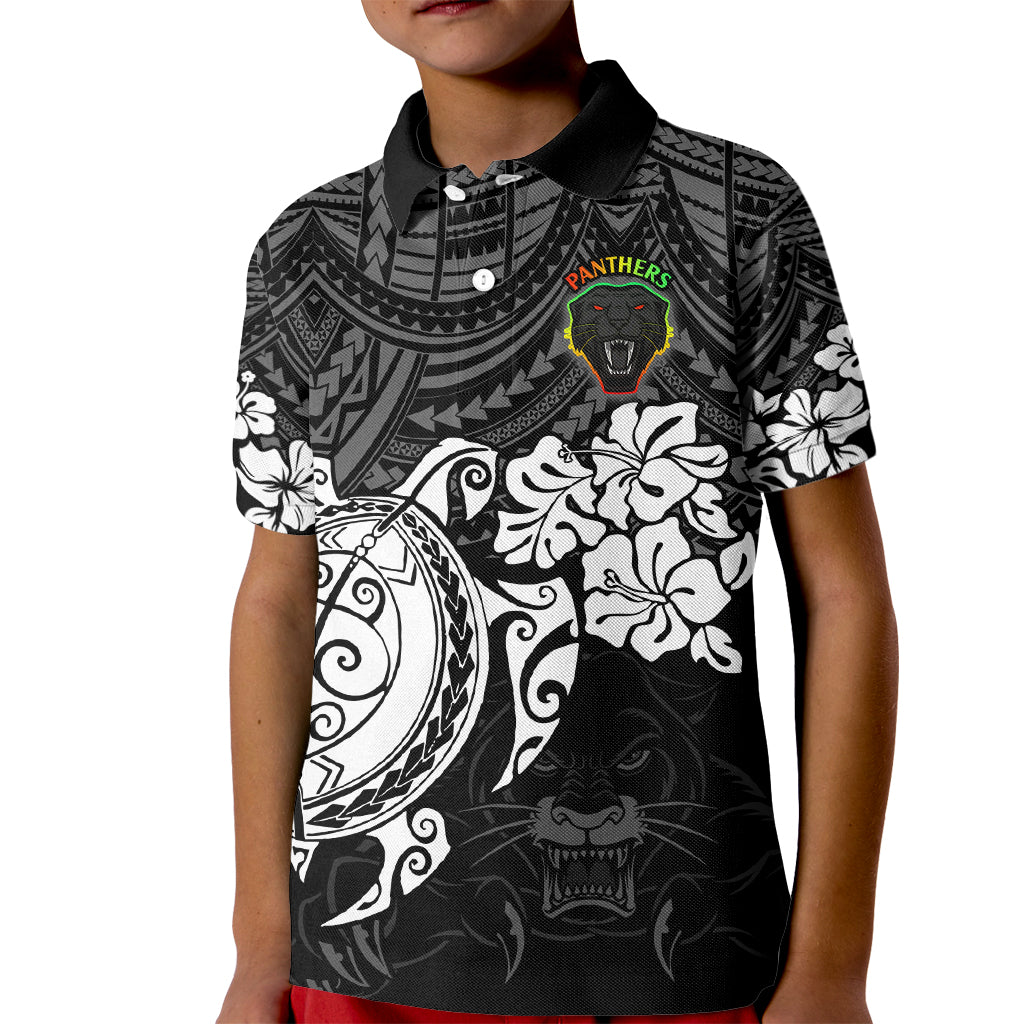 custom-panthers-rugby-kid-polo-shirt-penrith-hibiscus-and-turtle-with-polynesian-pattern