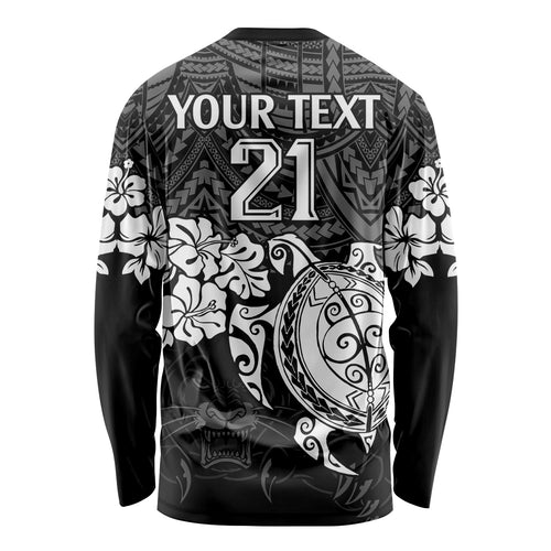 custom-panthers-rugby-long-sleeve-shirt-penrith-hibiscus-and-turtle-with-polynesian-pattern