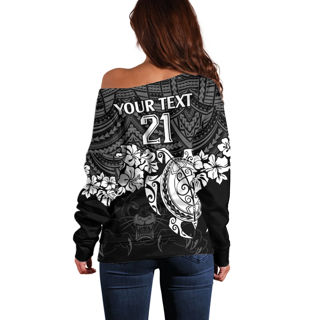 custom-panthers-rugby-off-shoulder-sweater-penrith-hibiscus-and-turtle-with-polynesian-pattern