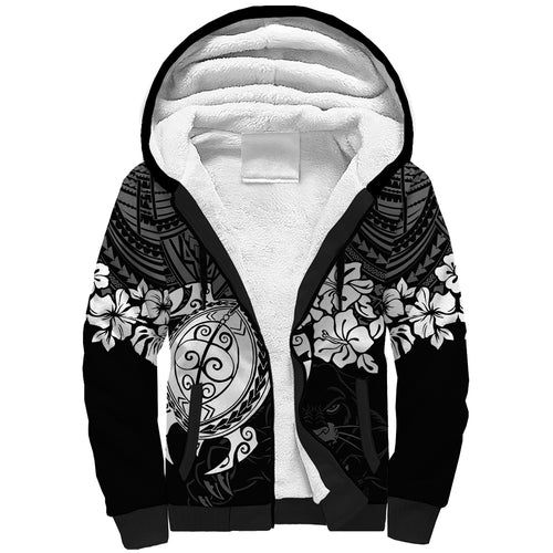 custom-panthers-rugby-sherpa-hoodie-penrith-hibiscus-and-turtle-with-polynesian-pattern
