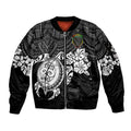 custom-panthers-rugby-sleeve-zip-bomber-jacket-penrith-hibiscus-and-turtle-with-polynesian-pattern