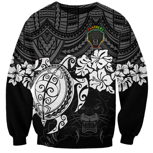 custom-panthers-rugby-sweatshirt-penrith-hibiscus-and-turtle-with-polynesian-pattern
