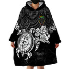 custom-panthers-rugby-wearable-blanket-hoodie-penrith-hibiscus-and-turtle-with-polynesian-pattern
