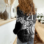 custom-panthers-rugby-women-casual-shirt-penrith-hibiscus-and-turtle-with-polynesian-pattern