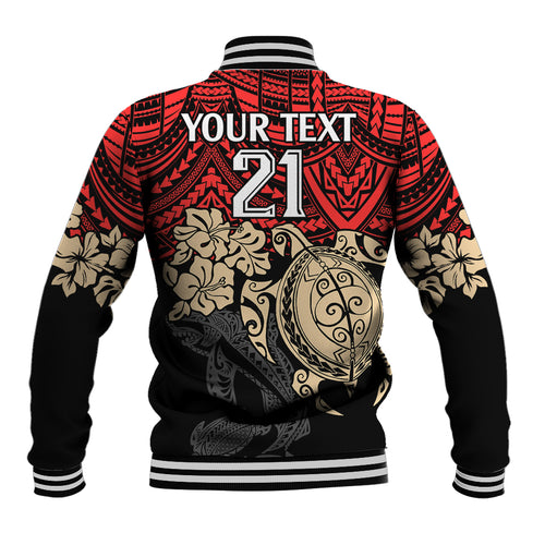 custom-dolphins-rugby-baseball-jacket-reddy-hibiscus-and-turtle-with-polynesian-pattern