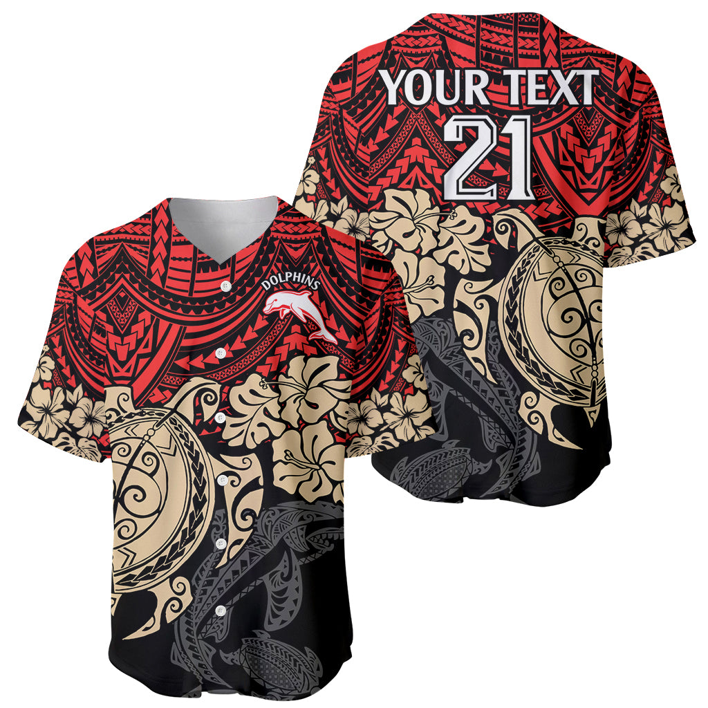 custom-dolphins-rugby-baseball-jersey-reddy-hibiscus-and-turtle-with-polynesian-pattern