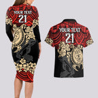 custom-dolphins-rugby-couples-matching-long-sleeve-bodycon-dress-and-hawaiian-shirt-reddy-hibiscus-and-turtle-with-polynesian-pattern