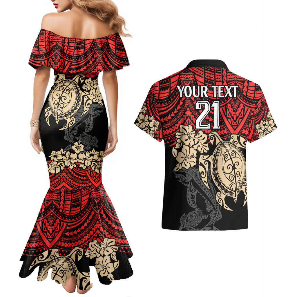 custom-dolphins-rugby-couples-matching-mermaid-dress-and-hawaiian-shirt-reddy-hibiscus-and-turtle-with-polynesian-pattern