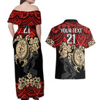 custom-dolphins-rugby-couples-matching-off-shoulder-maxi-dress-and-hawaiian-shirt-reddy-hibiscus-and-turtle-with-polynesian-pattern
