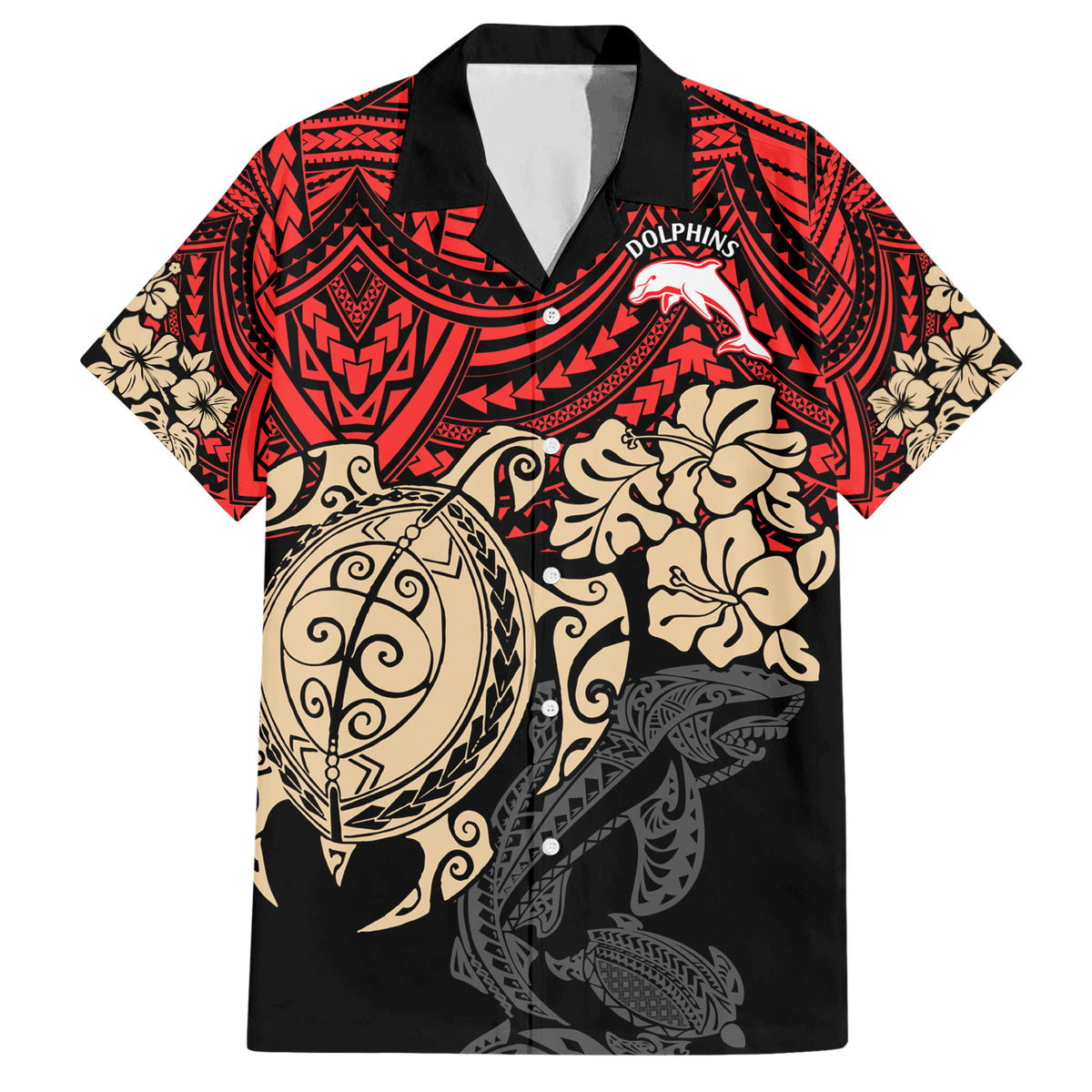 custom-dolphins-rugby-hawaiian-shirt-reddy-hibiscus-and-turtle-with-polynesian-pattern
