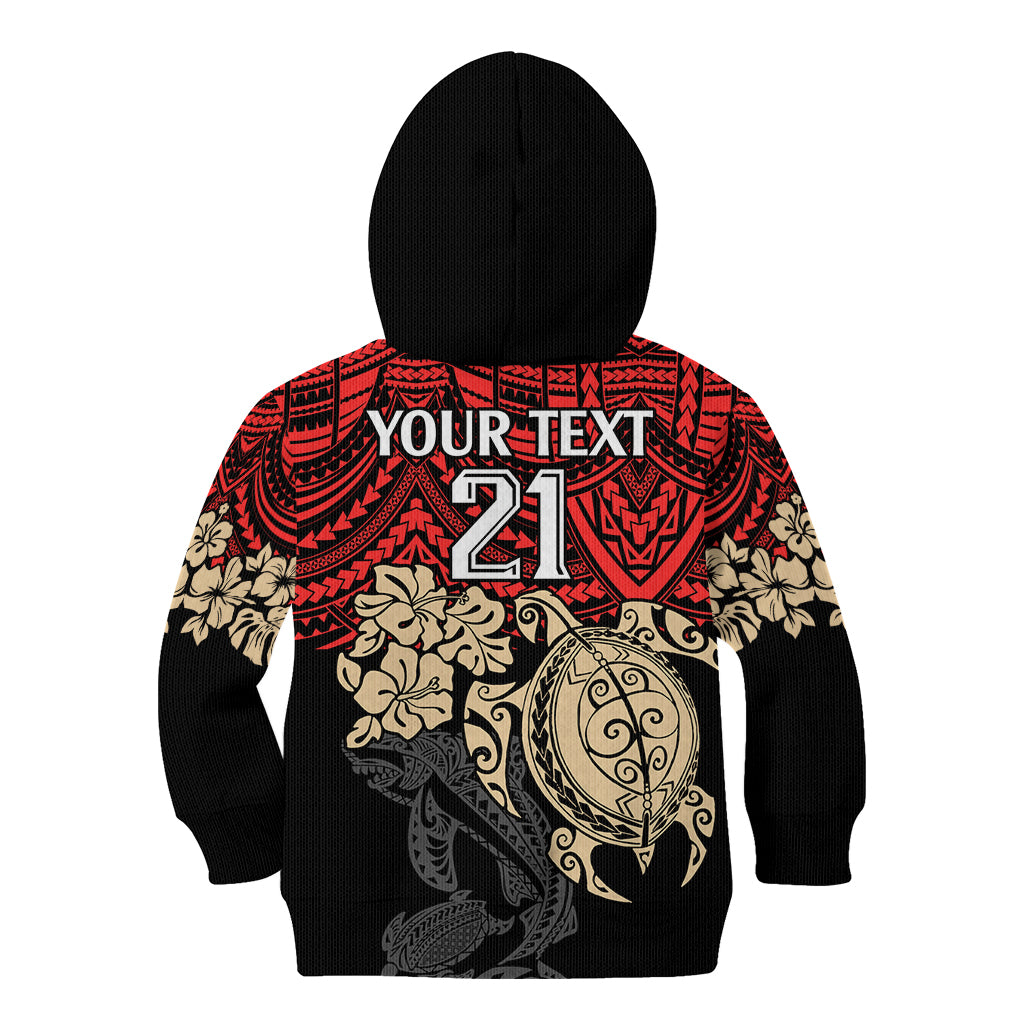custom-dolphins-rugby-kid-hoodie-reddy-hibiscus-and-turtle-with-polynesian-pattern