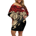 custom-dolphins-rugby-off-shoulder-short-dress-reddy-hibiscus-and-turtle-with-polynesian-pattern