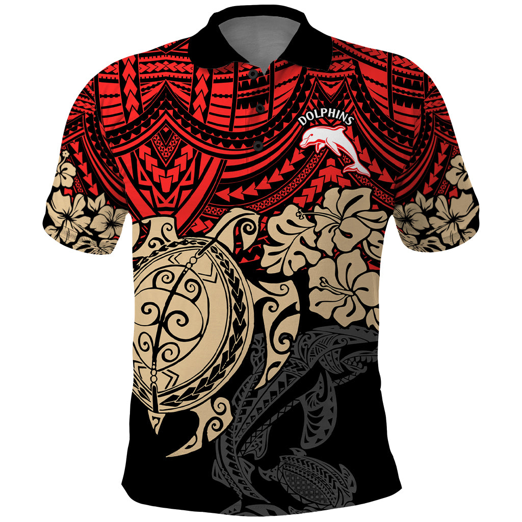 custom-dolphins-rugby-polo-shirt-reddy-hibiscus-and-turtle-with-polynesian-pattern