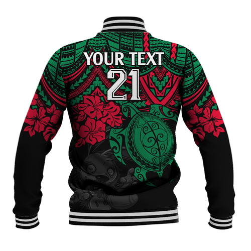 custom-rabbitohs-rugby-baseball-jacket-bunnies-hibiscus-and-turtle-with-polynesian-pattern