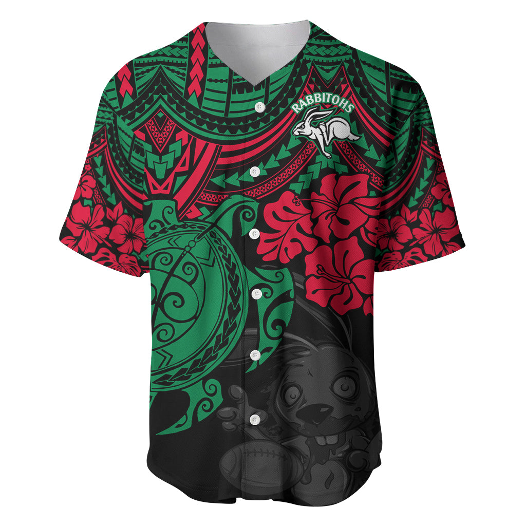 custom-rabbitohs-rugby-baseball-jersey-bunnies-hibiscus-and-turtle-with-polynesian-pattern