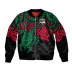 custom-rabbitohs-rugby-bomber-jacket-bunnies-hibiscus-and-turtle-with-polynesian-pattern