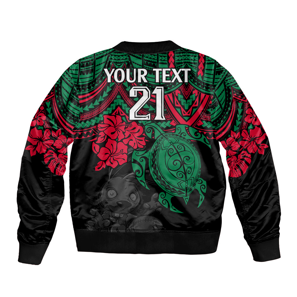 custom-rabbitohs-rugby-bomber-jacket-bunnies-hibiscus-and-turtle-with-polynesian-pattern