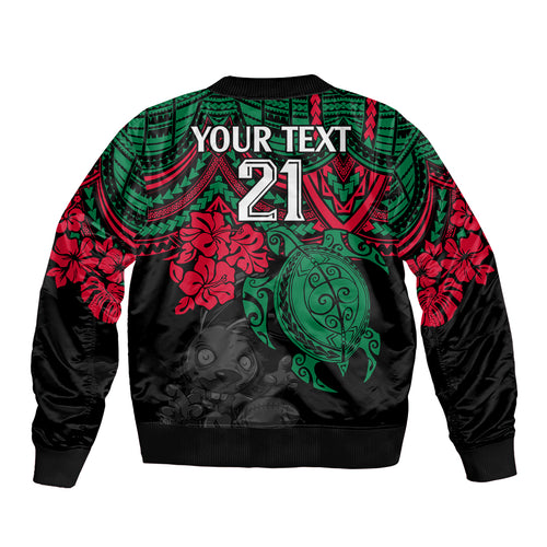 custom-rabbitohs-rugby-bomber-jacket-bunnies-hibiscus-and-turtle-with-polynesian-pattern