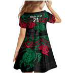 custom-rabbitohs-rugby-family-matching-mermaid-dress-and-hawaiian-shirt-bunnies-hibiscus-and-turtle-with-polynesian-pattern