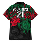 custom-rabbitohs-rugby-family-matching-mermaid-dress-and-hawaiian-shirt-bunnies-hibiscus-and-turtle-with-polynesian-pattern