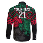 custom-rabbitohs-rugby-family-matching-mermaid-dress-and-hawaiian-shirt-bunnies-hibiscus-and-turtle-with-polynesian-pattern