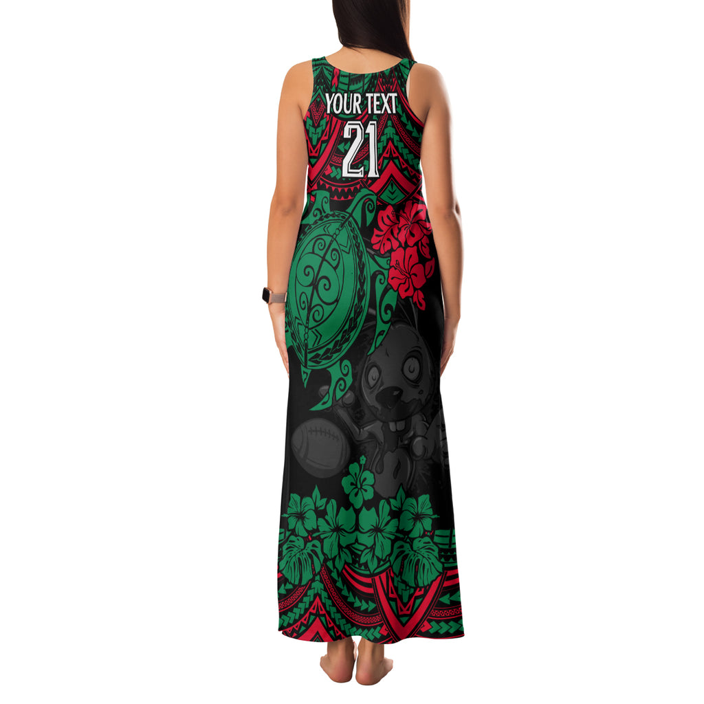 custom-rabbitohs-rugby-family-matching-tank-maxi-dress-and-hawaiian-shirt-bunnies-hibiscus-and-turtle-with-polynesian-pattern