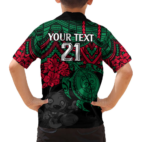 custom-rabbitohs-rugby-hawaiian-shirt-bunnies-hibiscus-and-turtle-with-polynesian-pattern