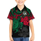 custom-rabbitohs-rugby-kid-hawaiian-shirt-bunnies-hibiscus-and-turtle-with-polynesian-pattern