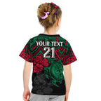 custom-rabbitohs-rugby-kid-t-shirt-bunnies-hibiscus-and-turtle-with-polynesian-pattern