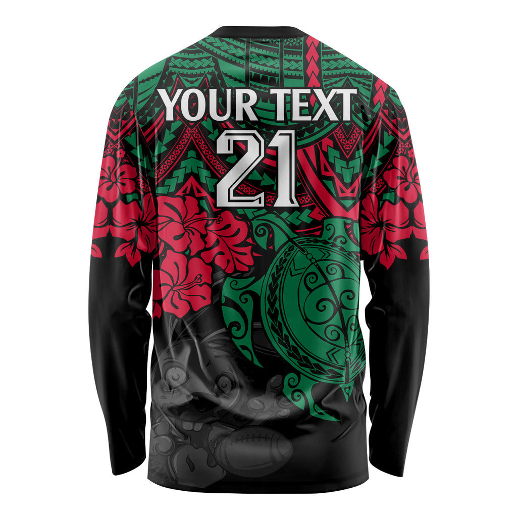 custom-rabbitohs-rugby-long-sleeve-shirt-bunnies-hibiscus-and-turtle-with-polynesian-pattern