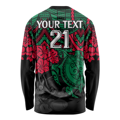 custom-rabbitohs-rugby-long-sleeve-shirt-bunnies-hibiscus-and-turtle-with-polynesian-pattern