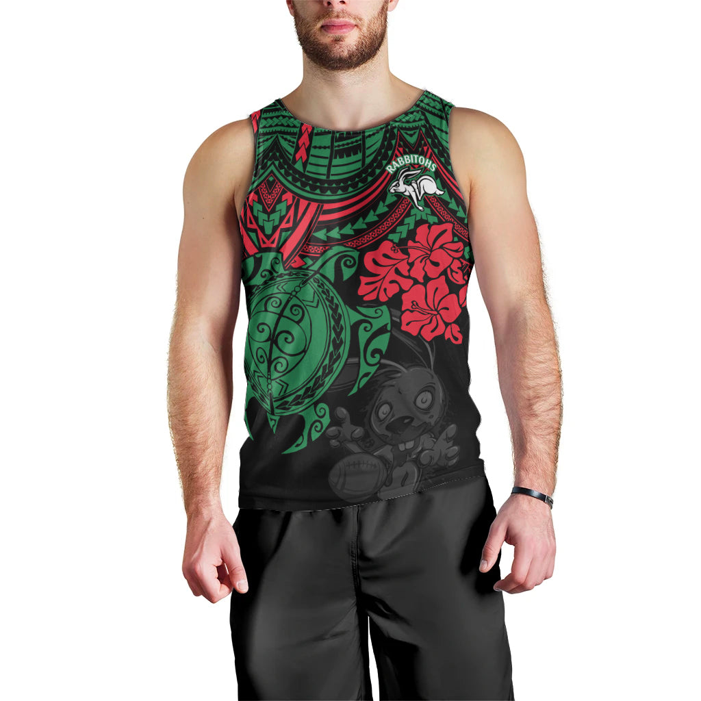 custom-rabbitohs-rugby-men-tank-top-bunnies-hibiscus-and-turtle-with-polynesian-pattern