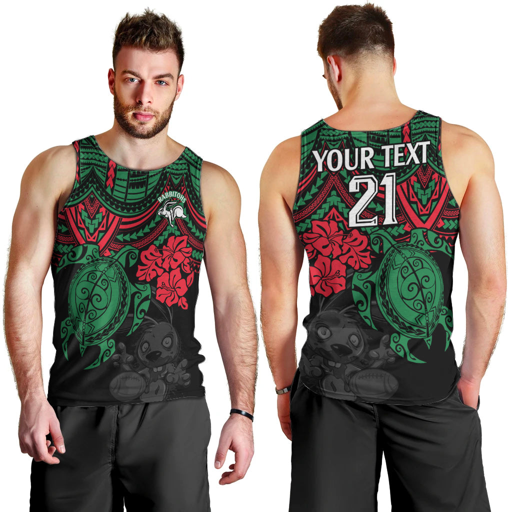 custom-rabbitohs-rugby-men-tank-top-bunnies-hibiscus-and-turtle-with-polynesian-pattern