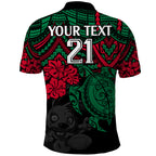 custom-rabbitohs-rugby-polo-shirt-bunnies-hibiscus-and-turtle-with-polynesian-pattern