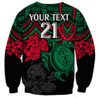 custom-rabbitohs-rugby-sweatshirt-bunnies-hibiscus-and-turtle-with-polynesian-pattern