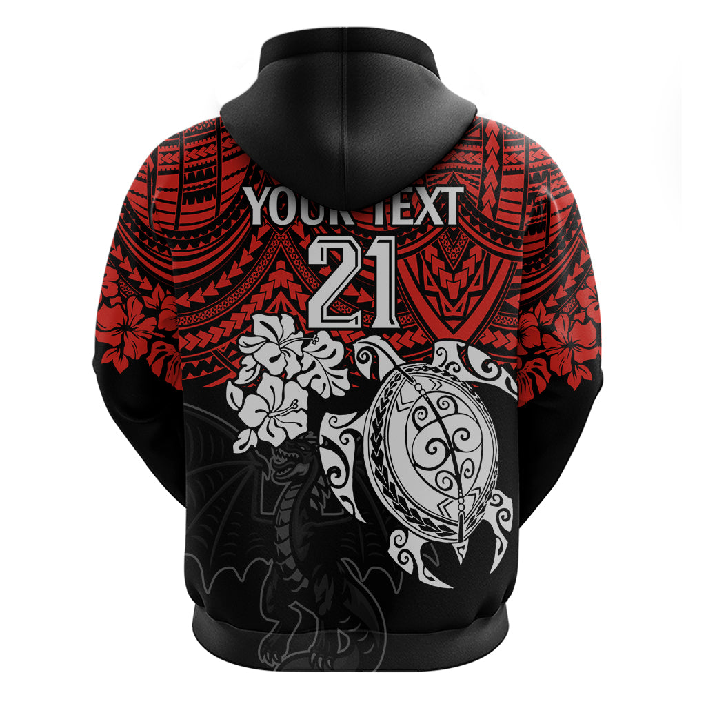custom-dragons-rugby-hoodie-red-v-hibiscus-and-turtle-with-polynesian-pattern