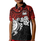 custom-dragons-rugby-kid-polo-shirt-red-v-hibiscus-and-turtle-with-polynesian-pattern